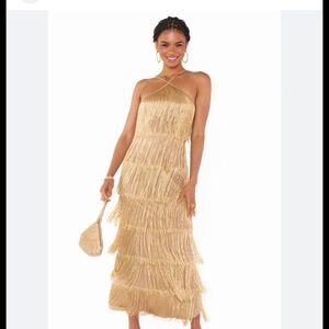 Miu Miu Gold Gatsby Dress